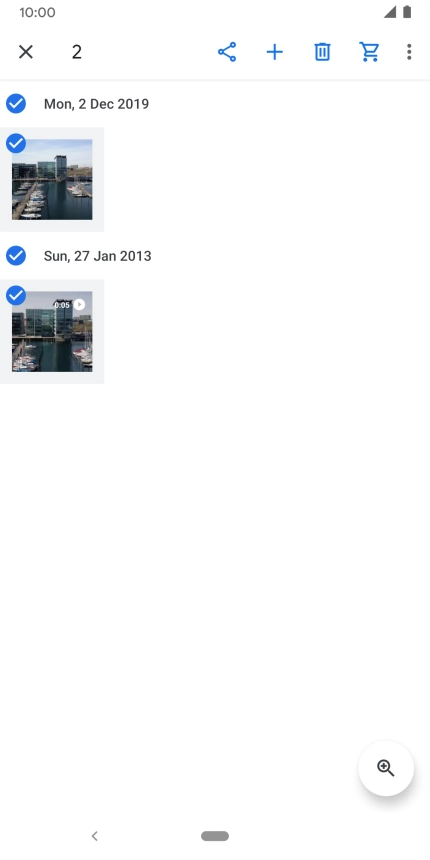 Press the share icon.