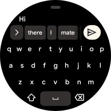 Press the send icon.