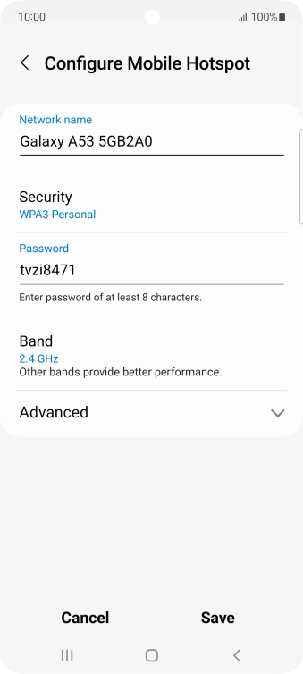 Press the field below 
