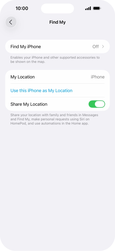 Press Find My iPhone.