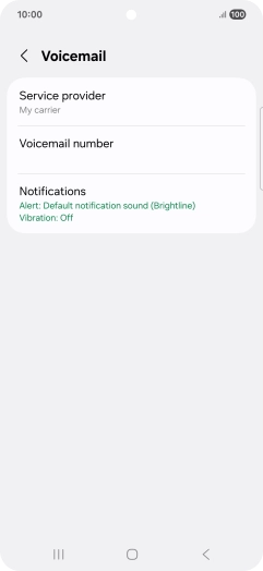 Press Voicemail number.