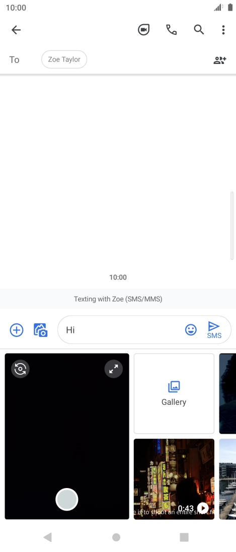 Press Gallery and go to the required folder.