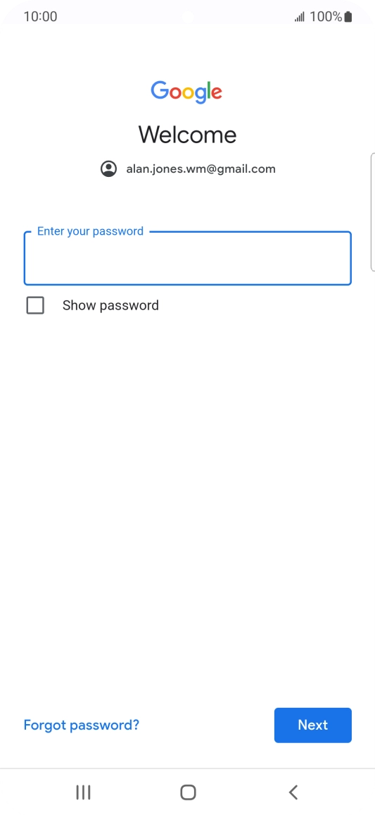 Press the field below 