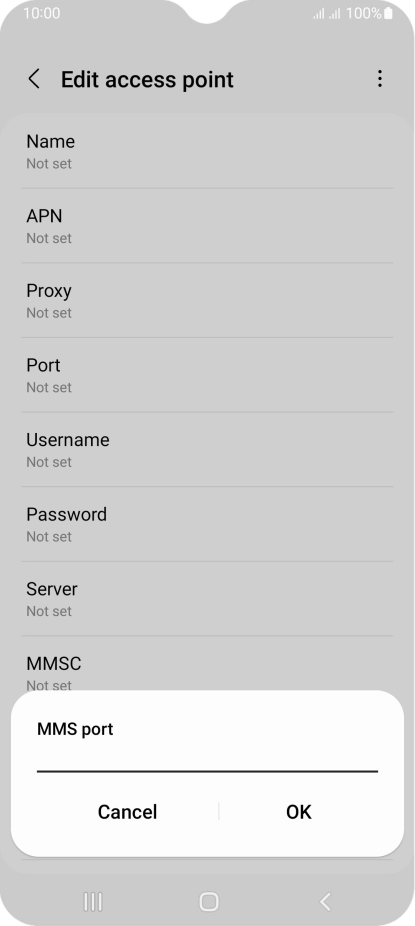 Key in 8080 and press OK.