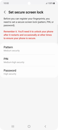 Press the required phone lock code and follow the instructions on the screen to create an additional phone lock code.