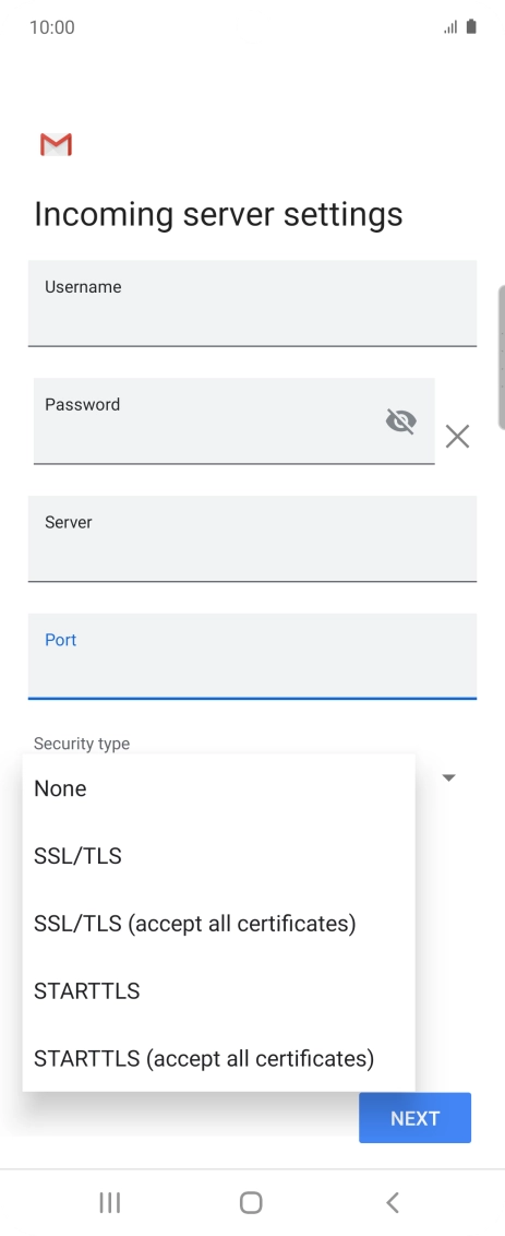 Press None to turn off the function.