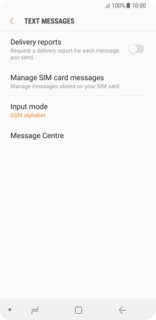 Press Message Centre.