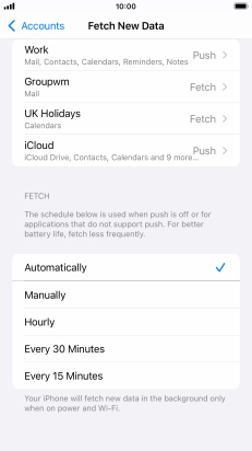 If you turn off the function, press the required setting.