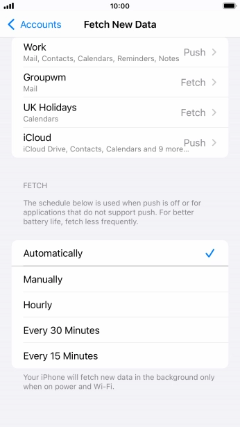 If you turn off the function, press the required setting.