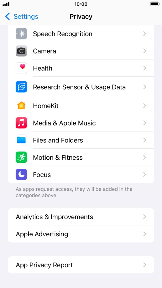 Press App Privacy Report.
