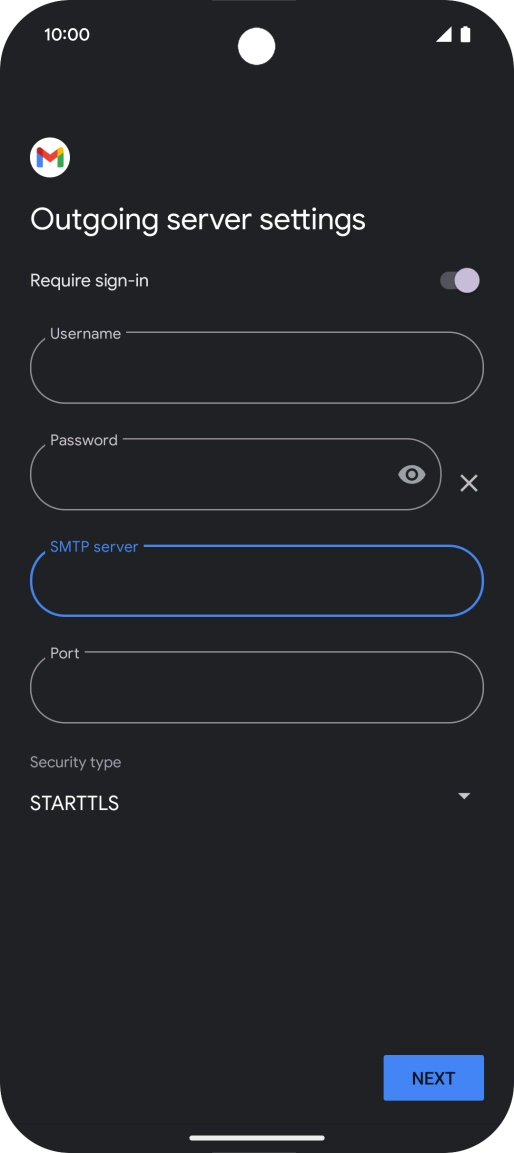 Press the field below 