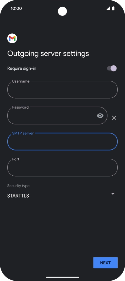 Press the field below 