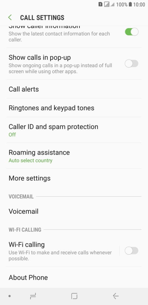 Press More settings.