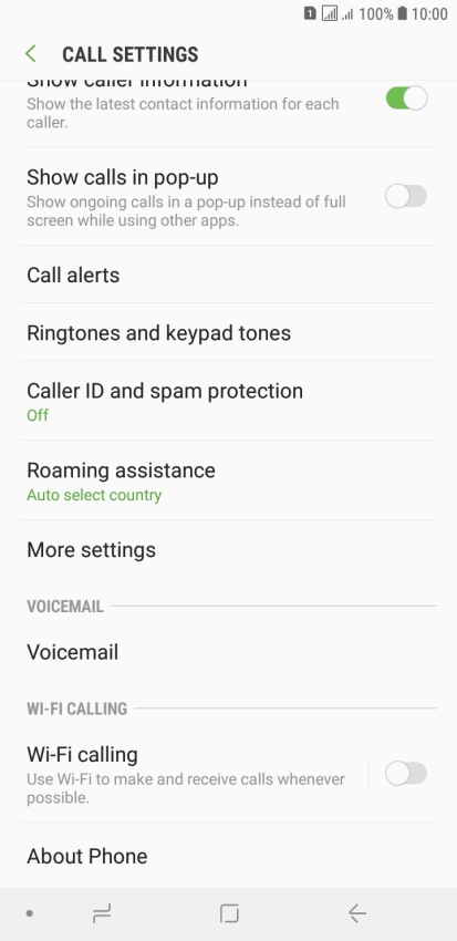 Press More settings.