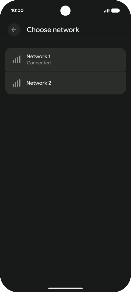 Press the required network.