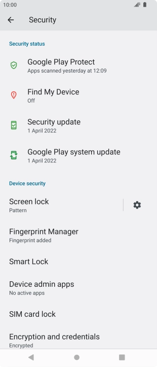 Press Screen lock and key in the current phone lock code.