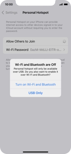 If Wi-Fi is turned off, press Turn on Wi-Fi and Bluetooth.