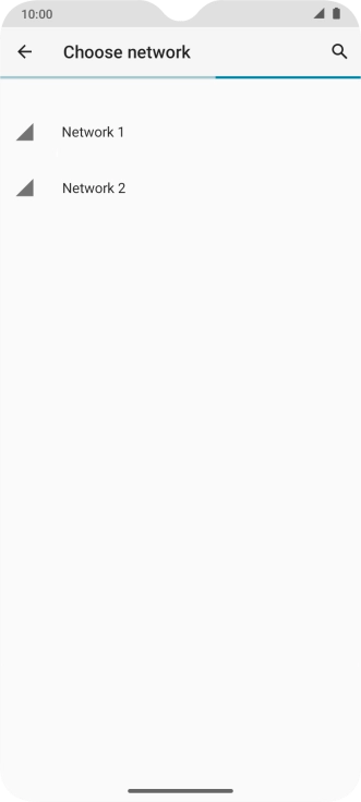 Press the required network.