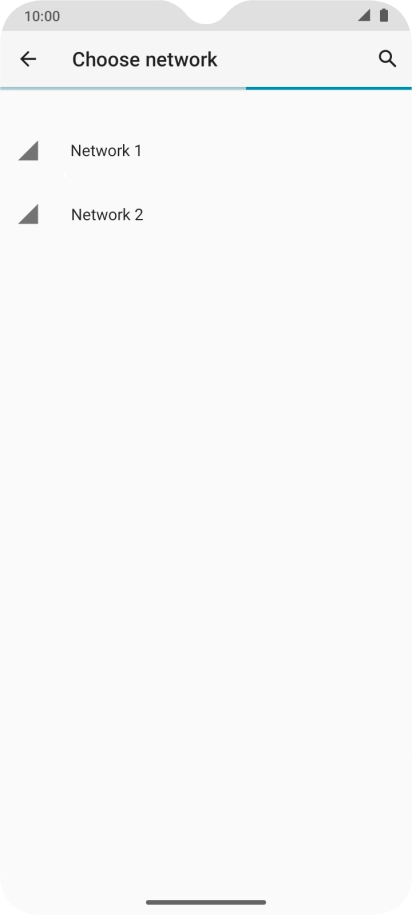 Press the required network.