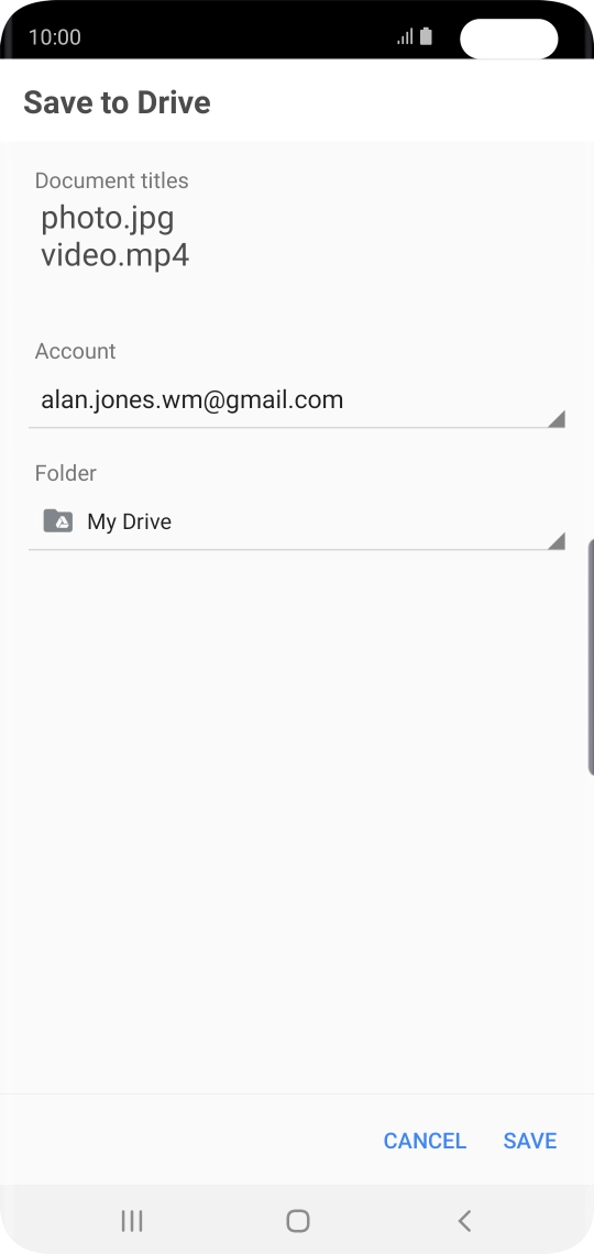 Press the field below 