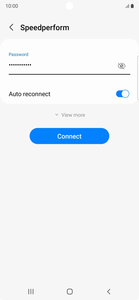 Key in the password for the Wi-Fi network and press Connect.