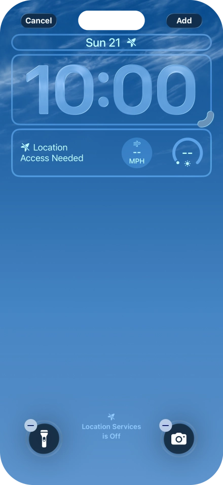 To customise the way the lock screen date is displayed, press the date widget and follow the instructions on the screen to find the required widget display mode.
