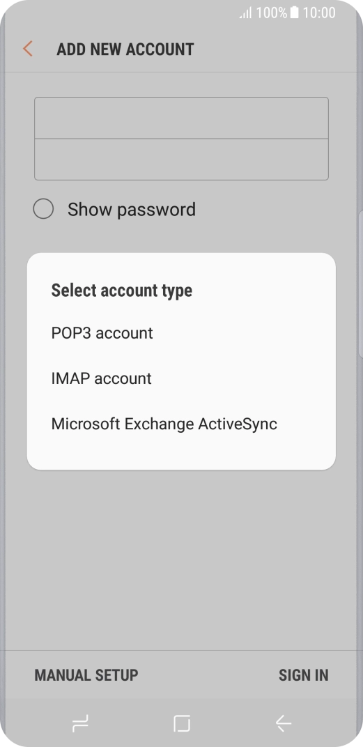 Press IMAP account.