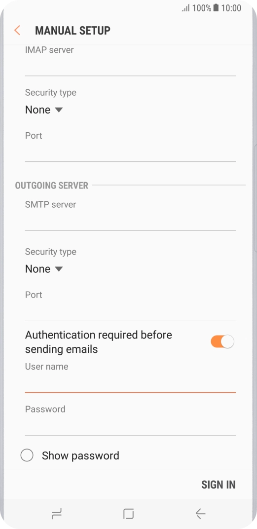 Press the field below 