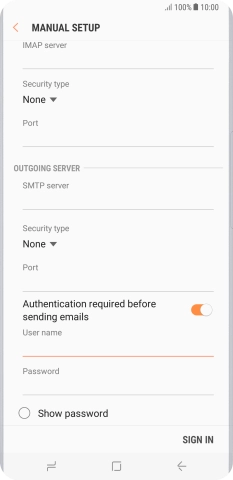 Press the field below 