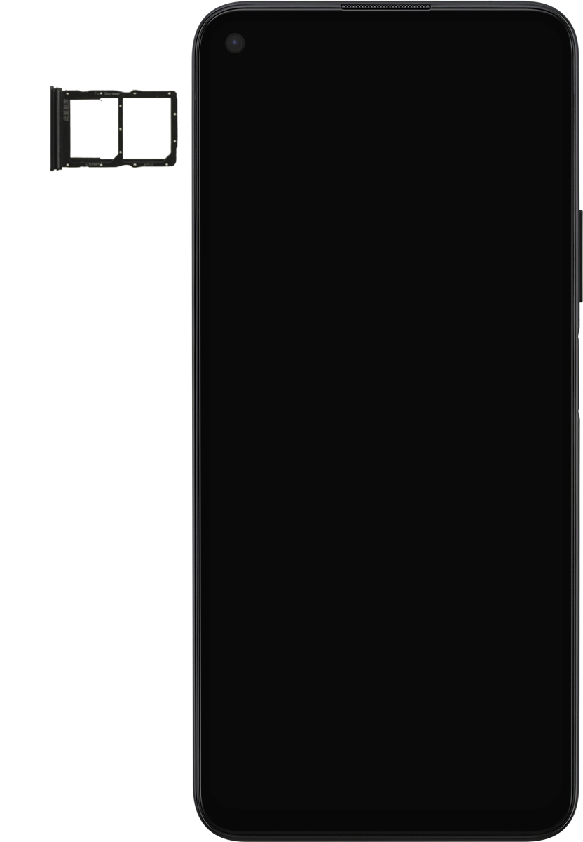 Turn your SIM so the angled corner of the SIM matches the angled corner of the first SIM holder and place your SIM in of the first the SIM holder.