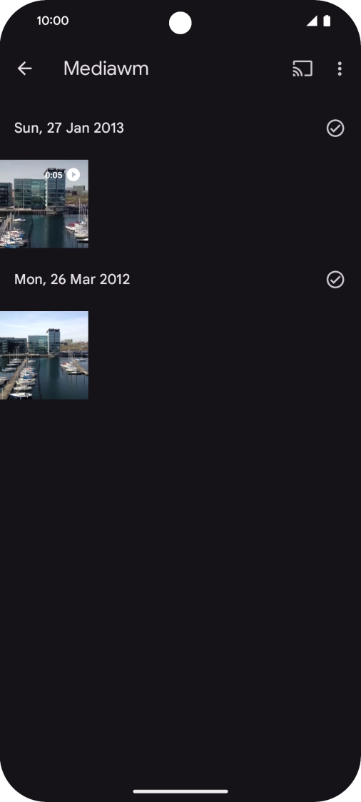 Press and hold any picture or video.