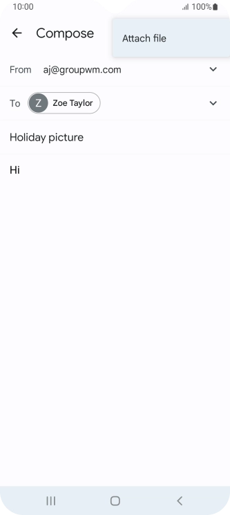 Press Attach file and go to the required folder.
