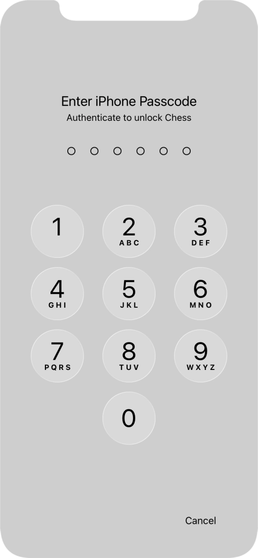 Use the phone lock code you created. The app is now no longer locked.
