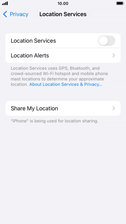 Press the indicator next to 