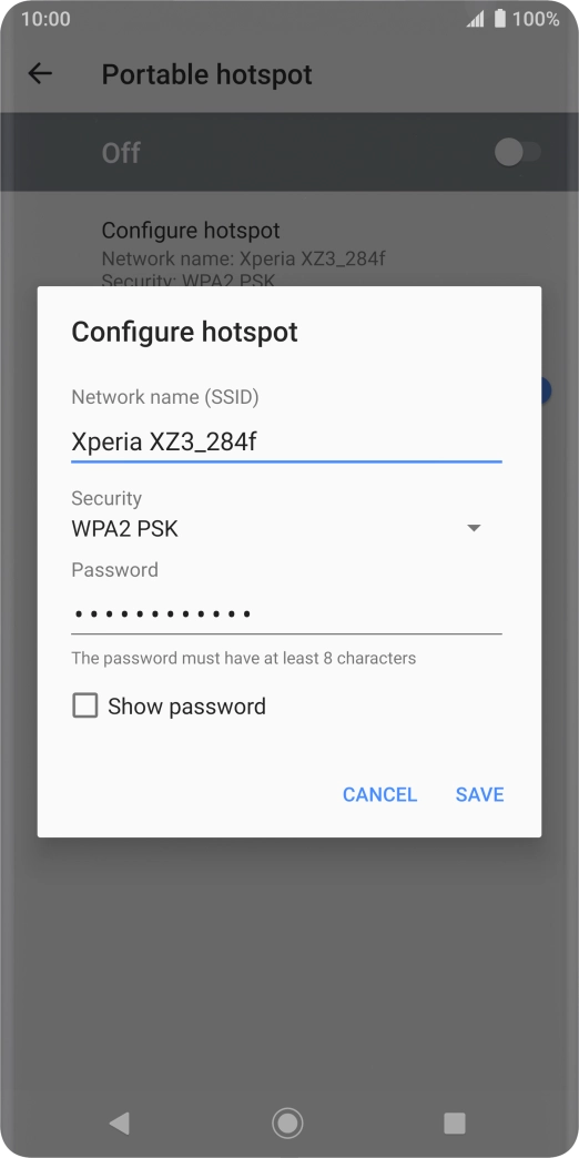 Press the field below 