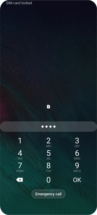 If you're asked to key in your PIN, do so and press OK. The default PIN is 1111.