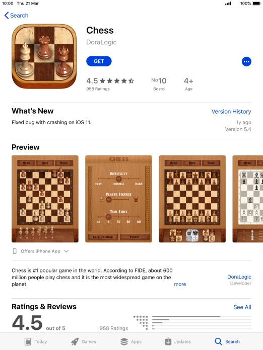 Press GET and follow the instructions on the screen to install the app.