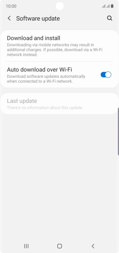 Press Download and install. If a new software version is available, it's displayed. Follow the instructions on the screen to update the phone software.