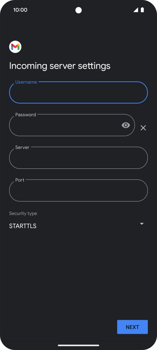 Press the field below 