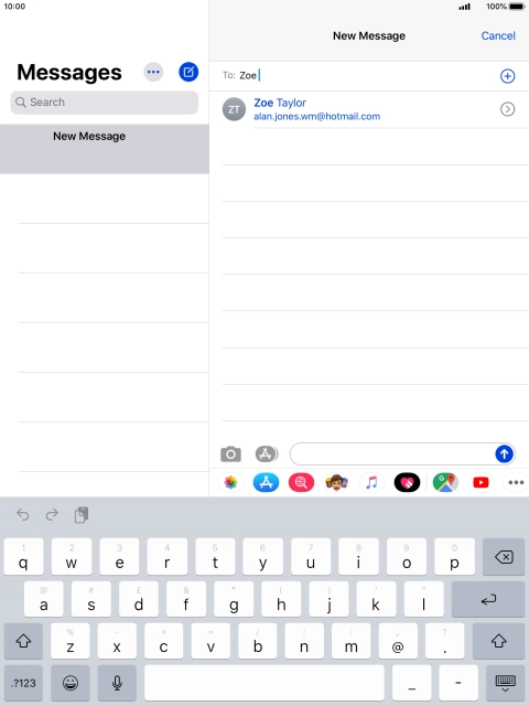 Press the required contact.