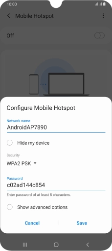 Press the field below 