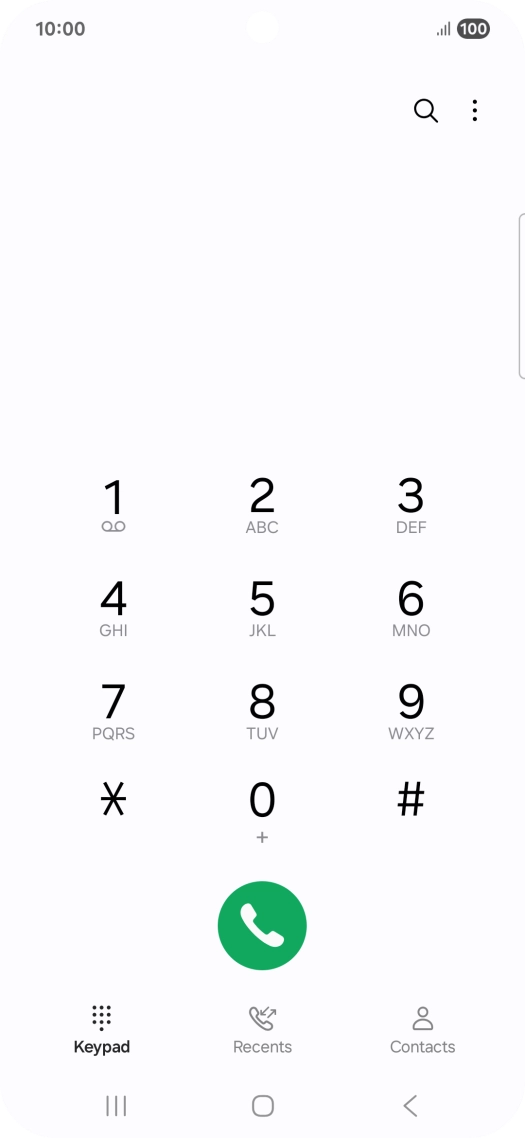 Press the menu icon.