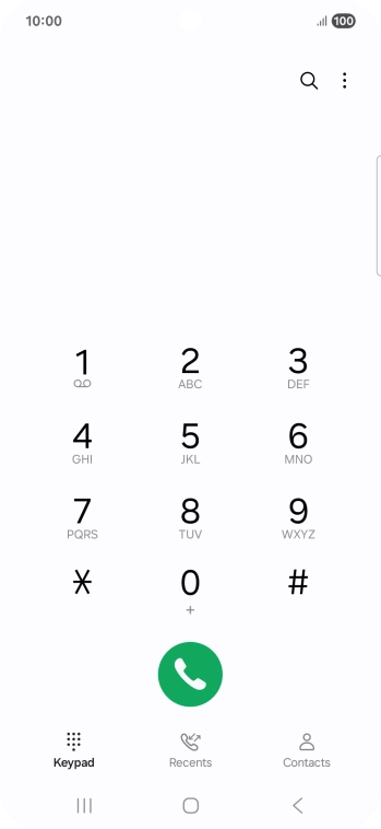 Press the menu icon.