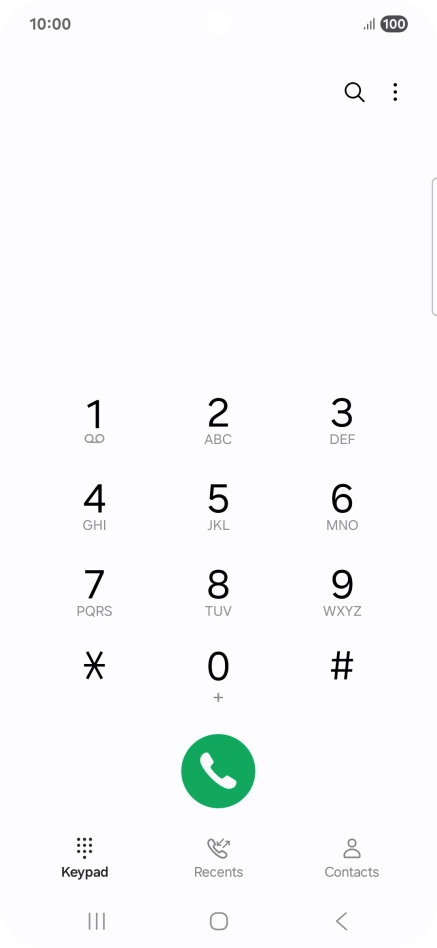 Press the menu icon.
