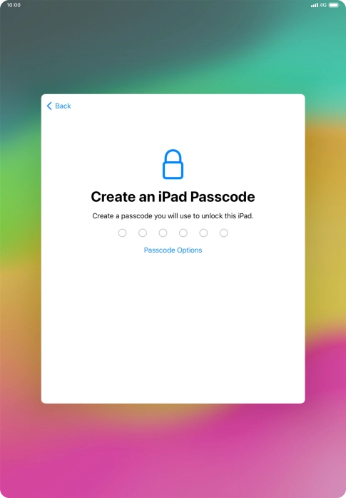 Press Passcode Options.