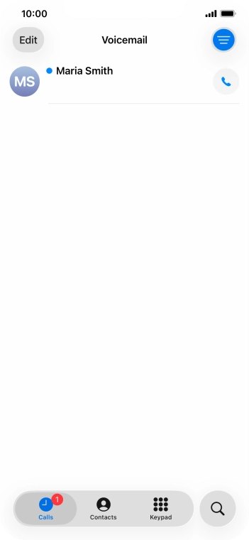 Press the required message.