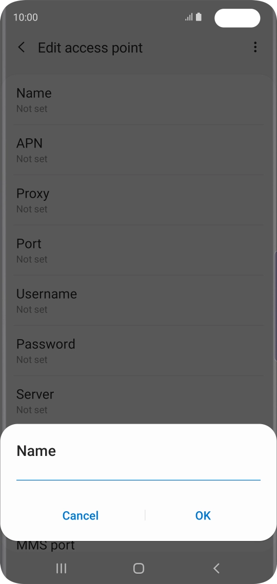 Key in EE MMS and press OK.