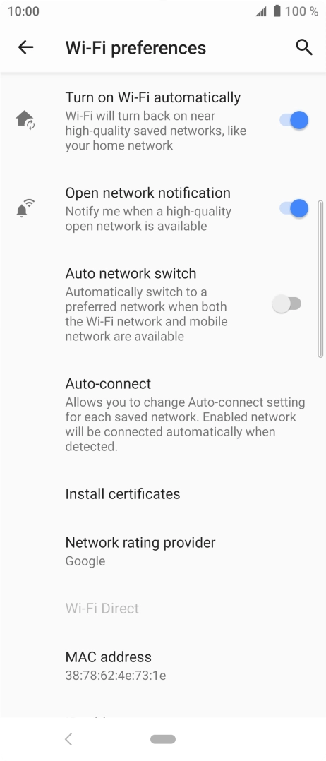 Press the indicator next to 