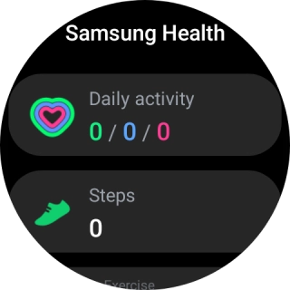 Under Daily activity, you can see how far you are from completing your daily activity goals.