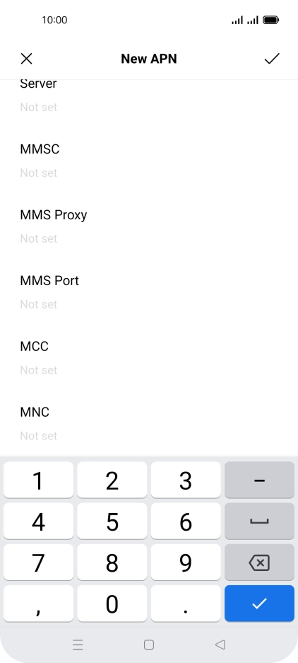Key in 33 and press the confirm icon.